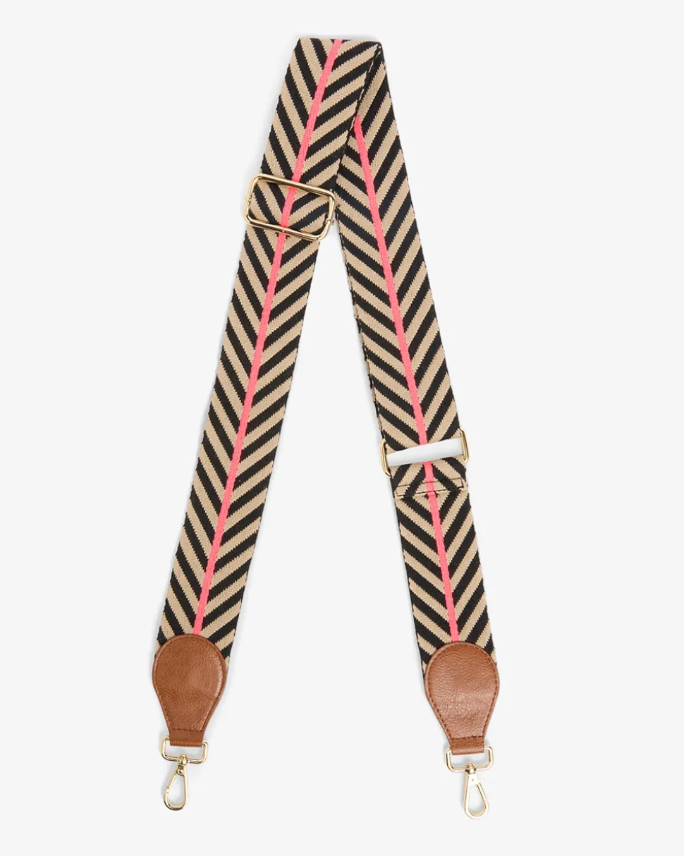 Accent Strap - Black/Taupe with Tan Tab