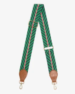 Accent Strap - Green/Navy with Tan Tab