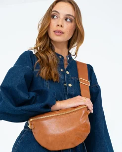 Alamo Sling Bag - Tan Pebble