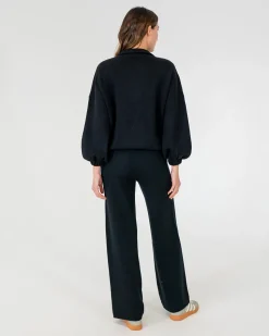 Aspen Wide Leg Pant - Black