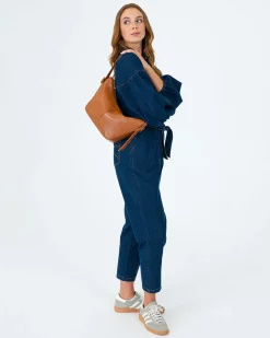 Barton Shoulder Bag - Tan Pebble
