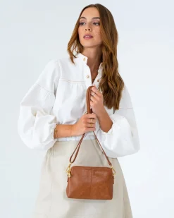 Burbank Crossbody - Tan Pebble