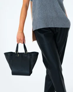Carnegie Tote - Black Weave