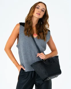 Carnegie Tote - Black Weave