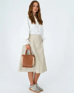 Carnegie Tote - Tan Weave