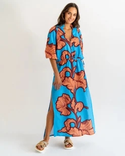 Cascada Maxi Dress - Hibiscus