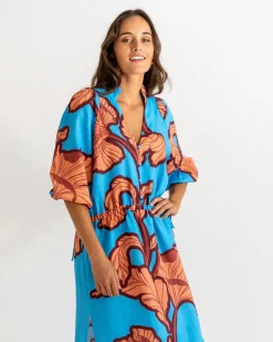 Cascada Maxi Dress - Hibiscus