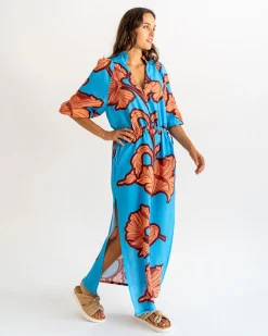 Cascada Maxi Dress - Hibiscus