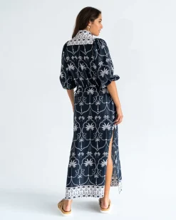 Cascada Maxi Dress - Navy Palm