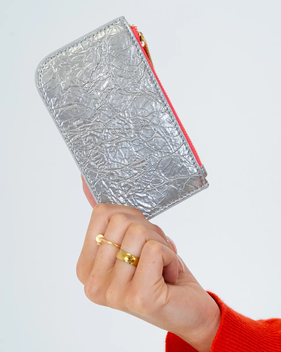 Centro Wallet - Silver Crinkle