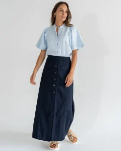 Hudson Maxi Skirt - Navy