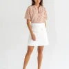 Lincoln Mini Skirt - White