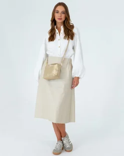 Linton Crossbody - Light Gold Crinkle