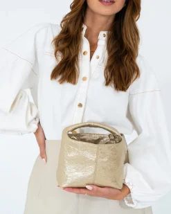 Linton Crossbody - Light Gold Crinkle