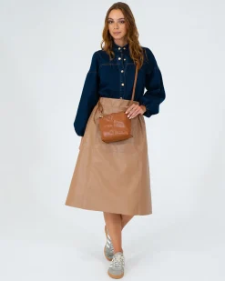 Linton Crossbody - Tan Pebble
