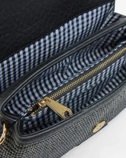 Lugano Crossbody - Black Weave