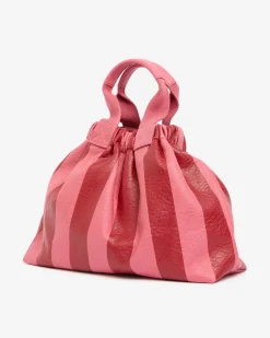 Montague Tote - Burgundy Stripe