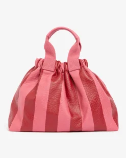 Montague Tote - Burgundy Stripe