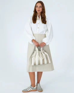 Montague Tote - Gold Stripe