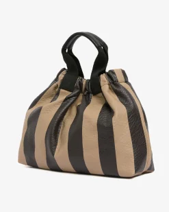 Montague Tote - Latte Stripe