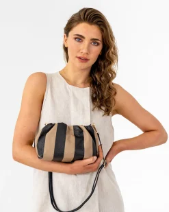 Monty Bag - Latte Stripe