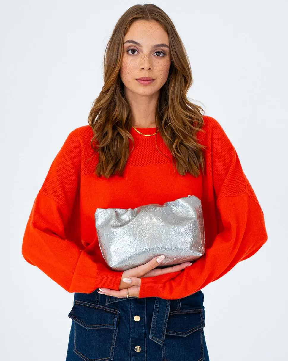 Monty Bag - Silver Crinkle
