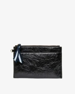 New York Coin Purse - Charcoal Crinkle