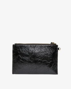 New York Coin Purse - Charcoal Crinkle