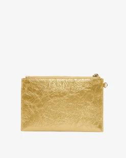 New York Coin Purse - Gold Crinkle