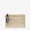 New York Coin Purse - Light Gold Crinkle