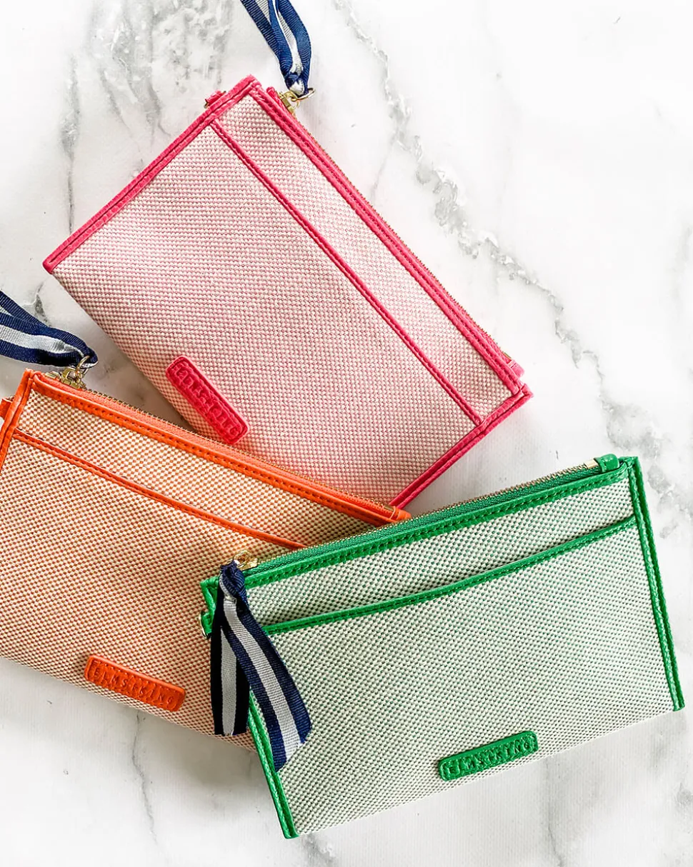 New York Coin Purse - Orange w/Canvas