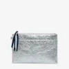New York Coin Purse - Silver Crinkle