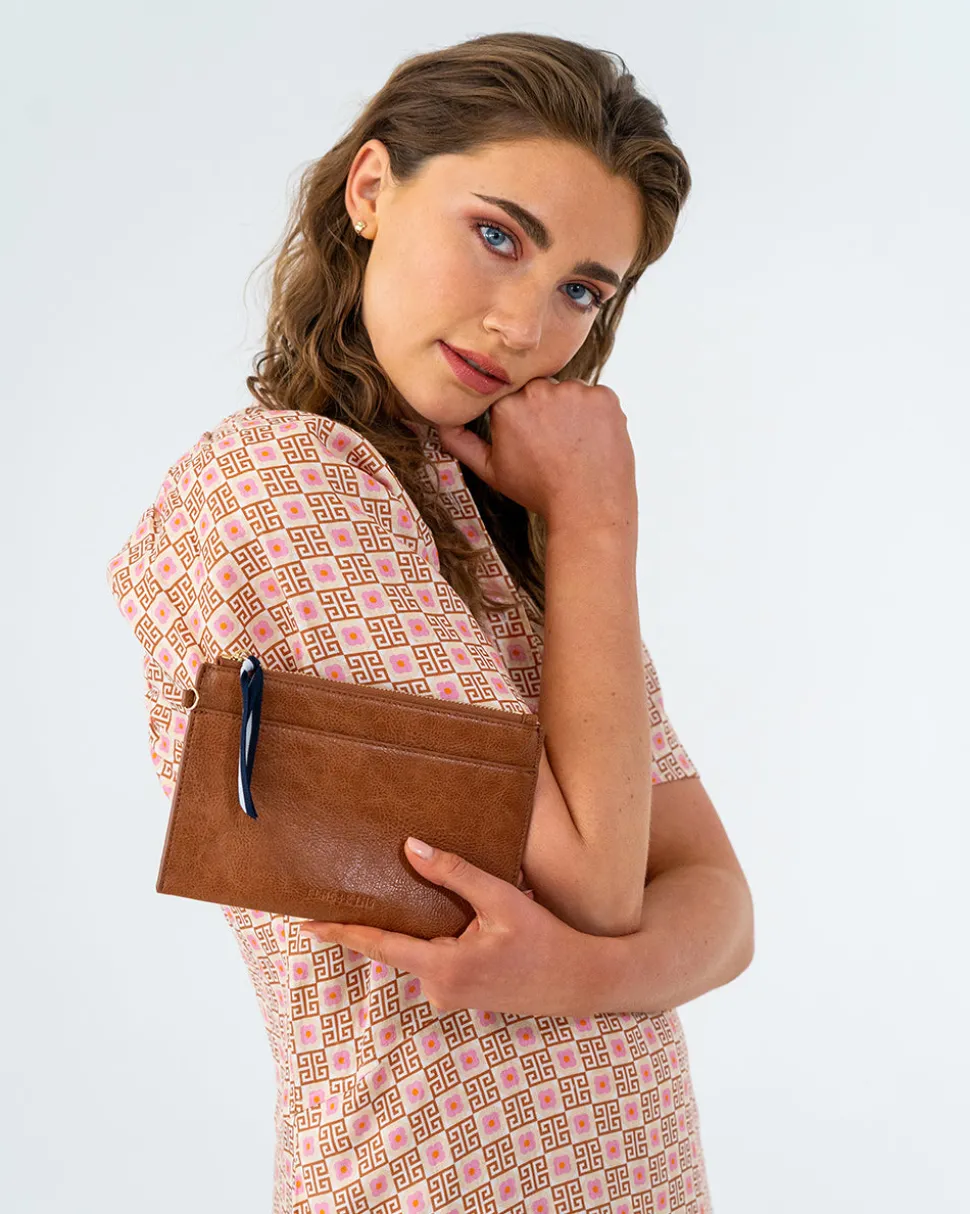 New York Coin Purse - Tan Pebble