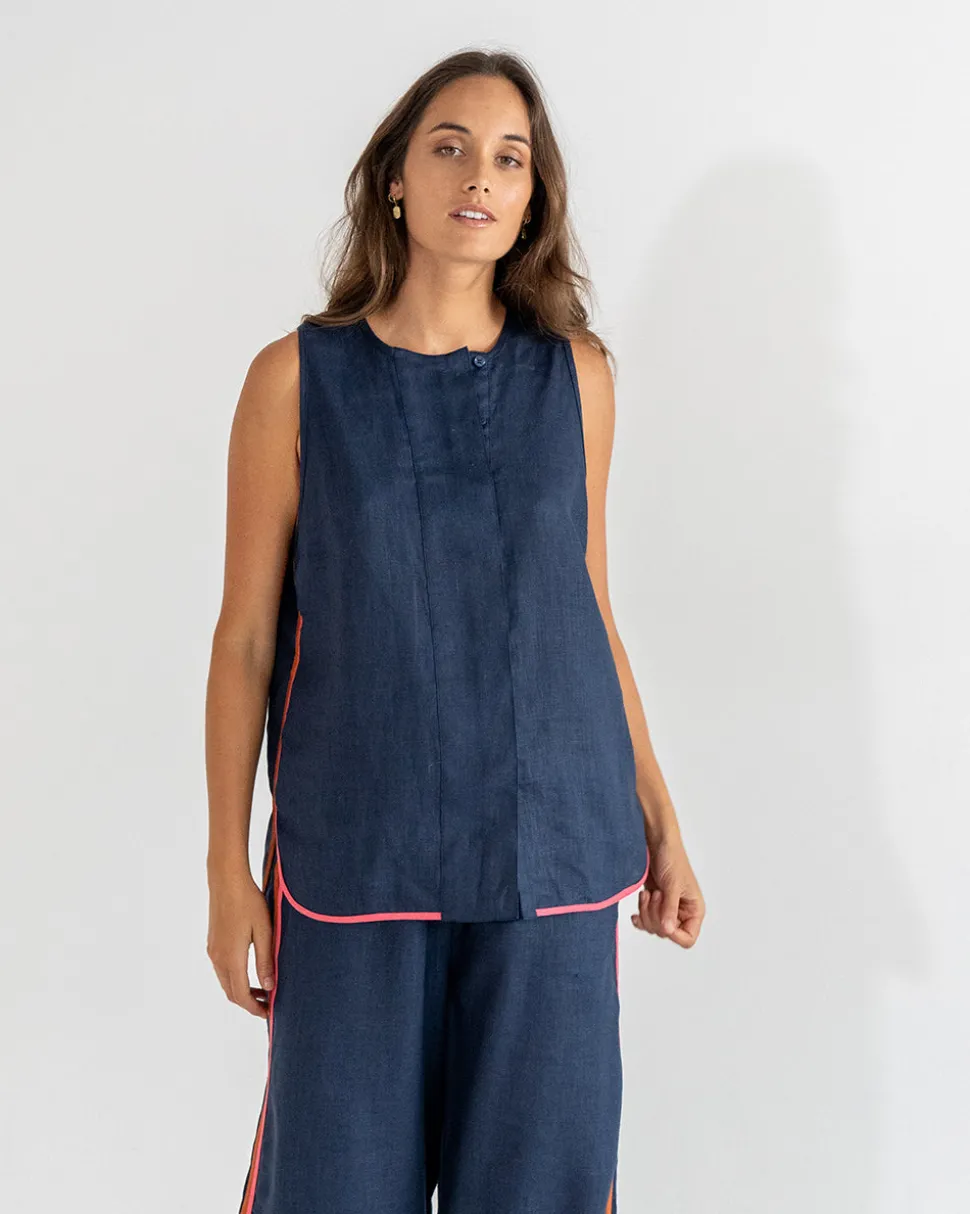 St Moritz Tank - Navy