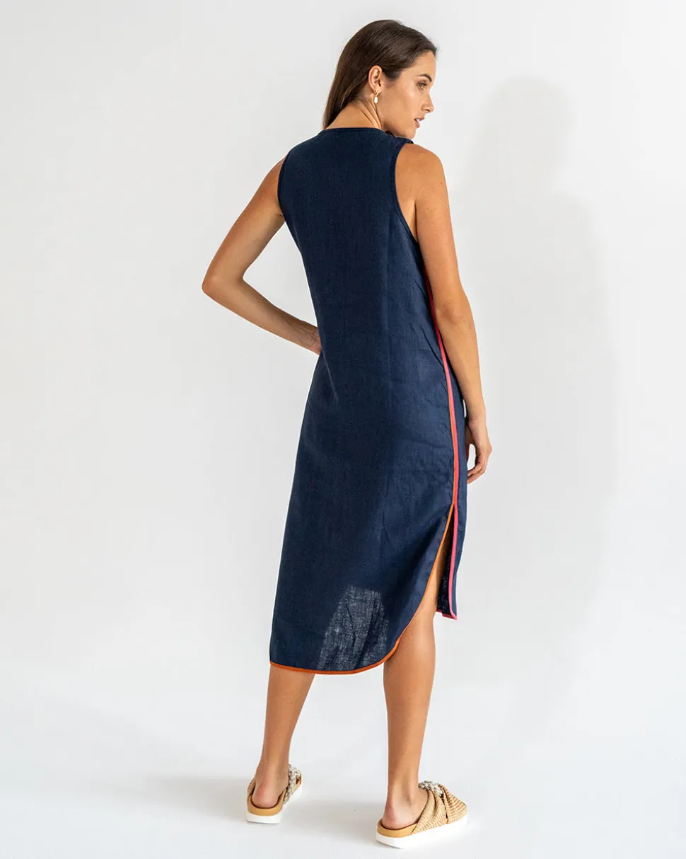 St Moritz Tank Dress - Navy