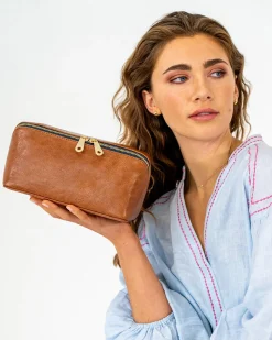 Washbag - Tan Pebble PU