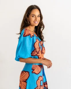 Whitehaven Blouse - Hibiscus