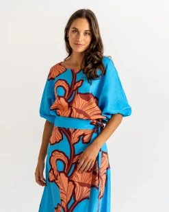 Whitehaven Blouse - Hibiscus