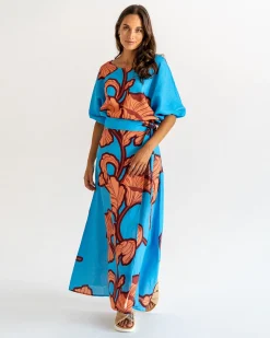 Whitehaven Blouse - Hibiscus