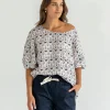 Whitehaven Blouse - White Palm