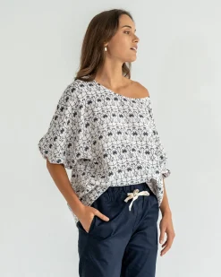 Whitehaven Blouse - White Palm